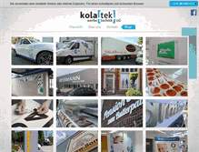 Tablet Screenshot of kolatek.de